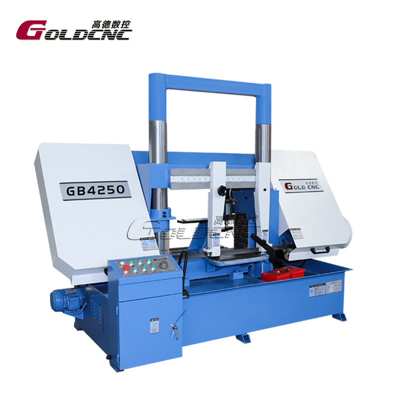 【山东高德数控】 GB4250 卧式金属带锯床 半自动液压方管切割锯床 高精度工业带锯床现货
