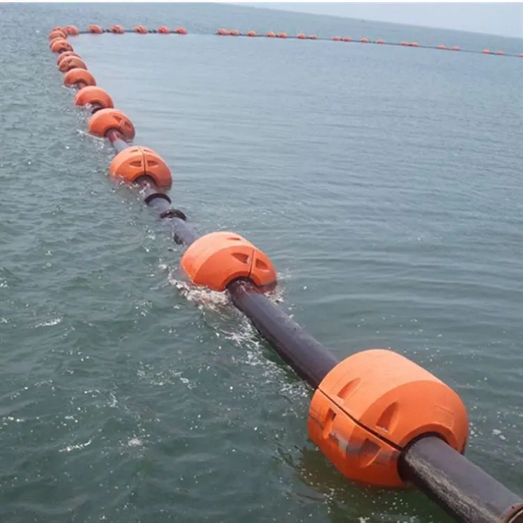 8寸软管浮漂 水上作业钢管抬浮塑料浮筒 天蔚管道浮体厂家 - 2