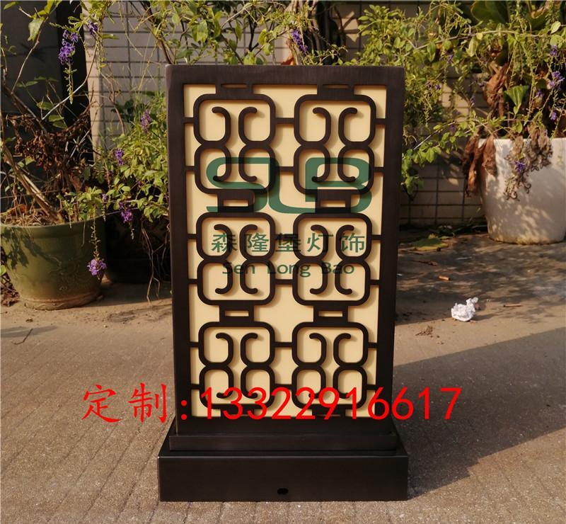 新古典激光切割立体柱头灯宫灯 酒店门口不锈钢亚克力水景灯 - 2
