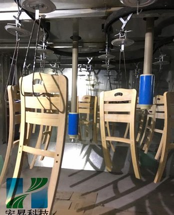 供应DISK双喷头自动静电喷涂设备 干式喷房