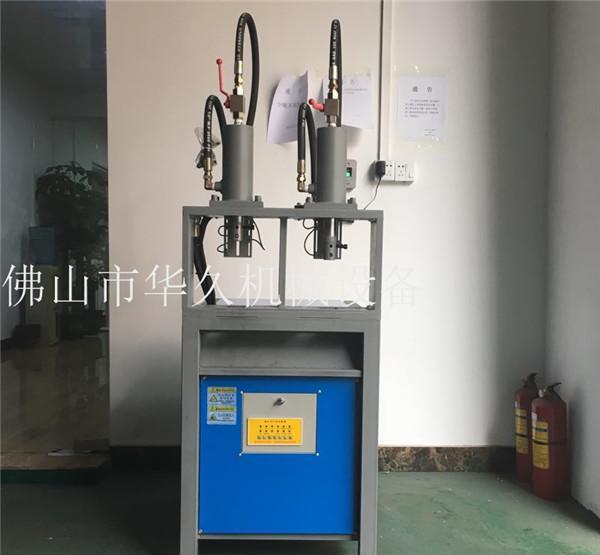 液压方管冲孔机 围栏扶手坡口机 100油缸双工位防盗网冲床 - 4
