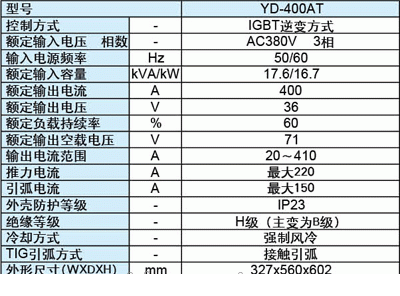 松下手工弧焊机YD-400AT3