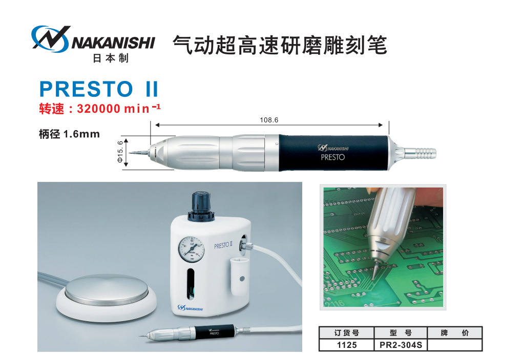 日本NAKANISHI气动研磨机 NSP-601手持式抛光机 气动打磨机 - 3