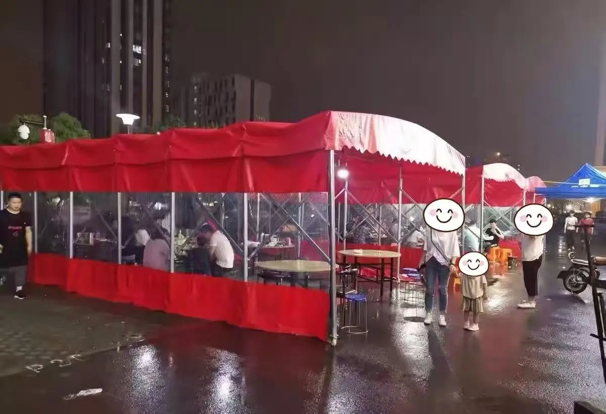 长沙 移动推拉雨棚安装 伸缩电动篮球场顶棚厂家 国标镀锌钢管 - 4