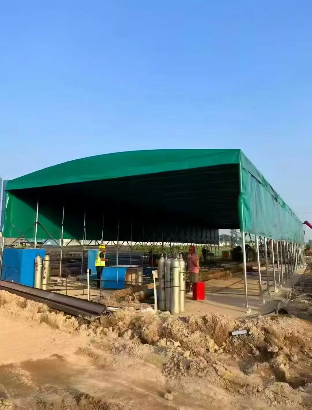 长沙 移动推拉雨棚安装  伸缩电动篮球场顶棚厂家  国标镀锌钢管