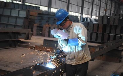 钢结构件焊接加工, 山东H型钢加工公司-三维钢构