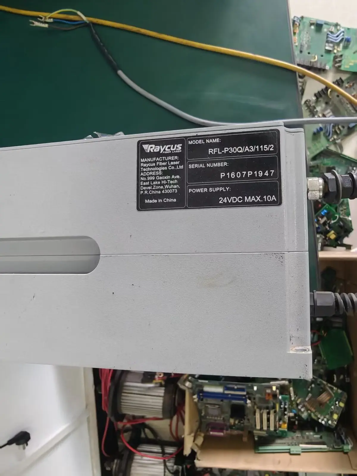 瑞科RECL-FSC1000光纤激光器切不透冷却系统报警故障维修