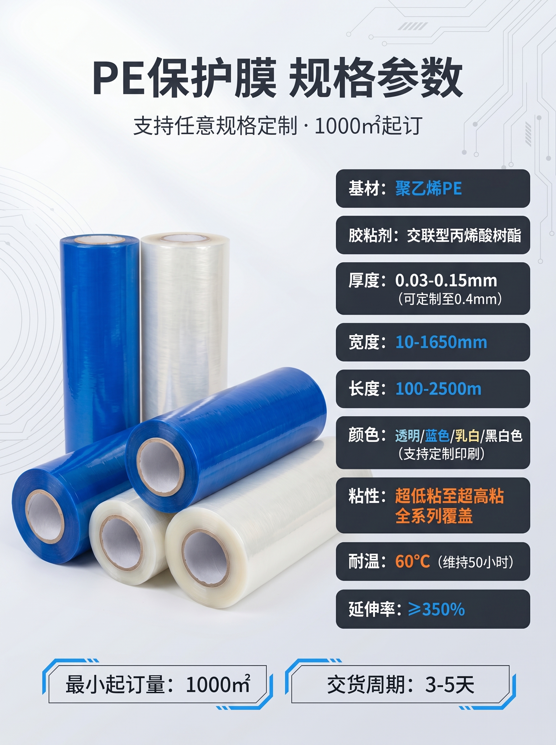 宁夏佳诺塑业保护膜钣金件喷涂遮蔽,pE基材韧性强 - 4