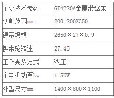 GT4220A小型液压金属带锯床 带 锯床价格《可视频看货》 - 2