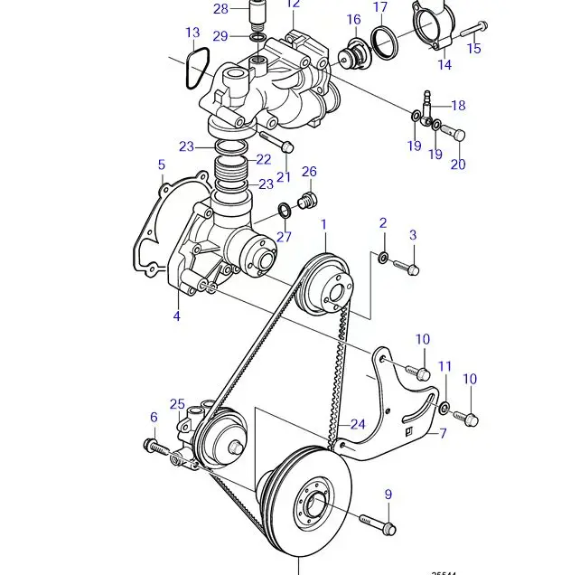 volvo penta沃尔沃遍达TAD1382VE充电机 正时齿轮箱 哪里购买?现货供应 限时大促