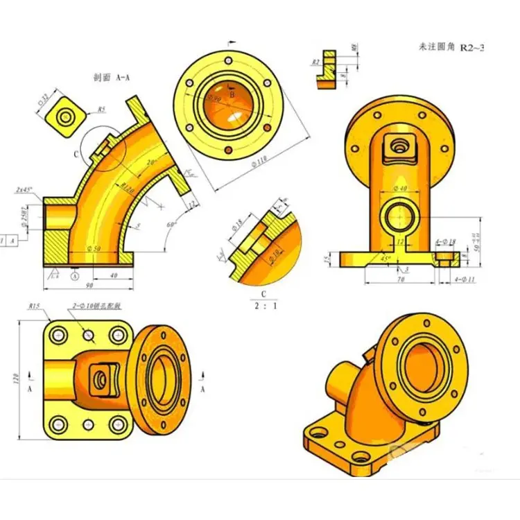钣金件三维扫描 齿轮数据建模 涡轮蜗壳3d测量
