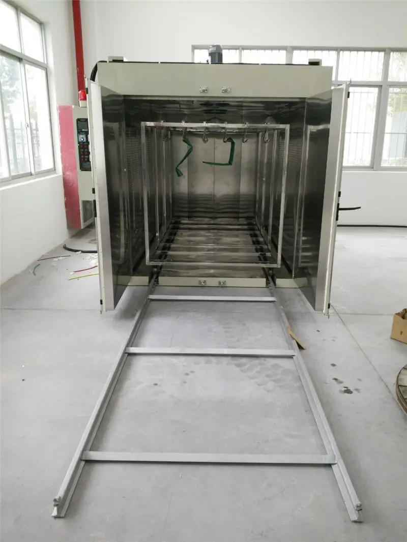 300℃高温钢铁件预热烘箱/金属弹簧齿轮热处理烘箱/分段式隧道五金件去油烘箱