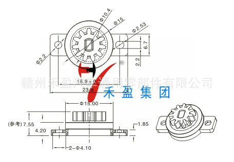 供应汽车齿轮 阻尼齿轮 减速器 缓冲器 阻尼器 汽车阻尼器HCL-02 - 4