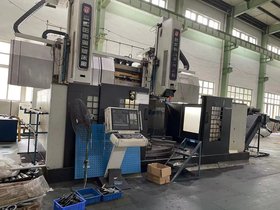 出售二手3.3米数控立式铣齿机、3.15米数控钻铣床齐一产
