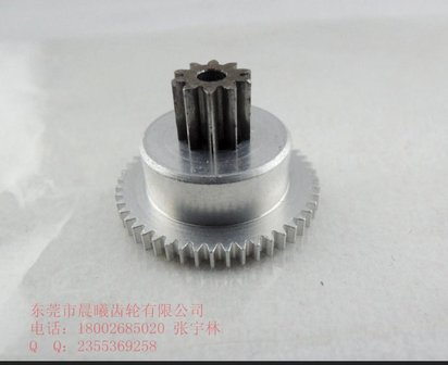 9千克舵机齿轮 铝齿轮 三级铆合齿 48T/13T 小模数齿轮