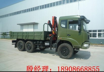 福建莆田市东风中型随车吊图片,东风6驱越野随车吊齿圈