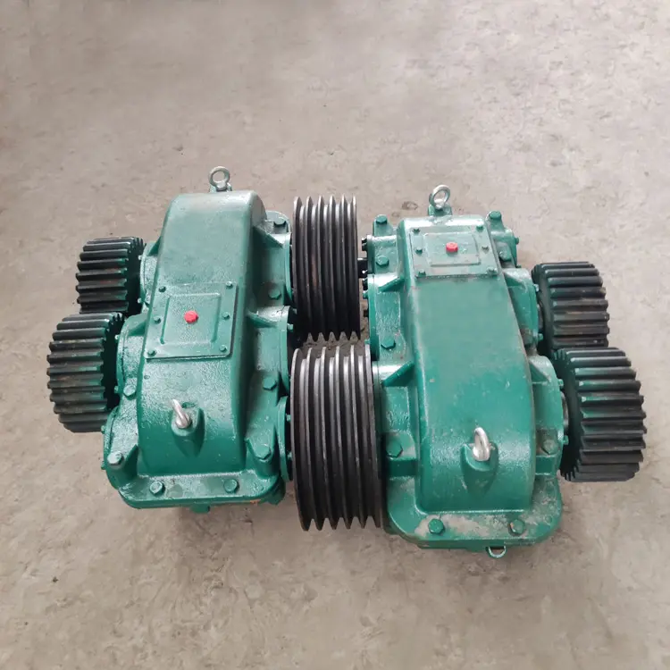 JS750减速机强制混凝土搅拌机25齿齿轮变速箱绿色卧式减速机 - 2