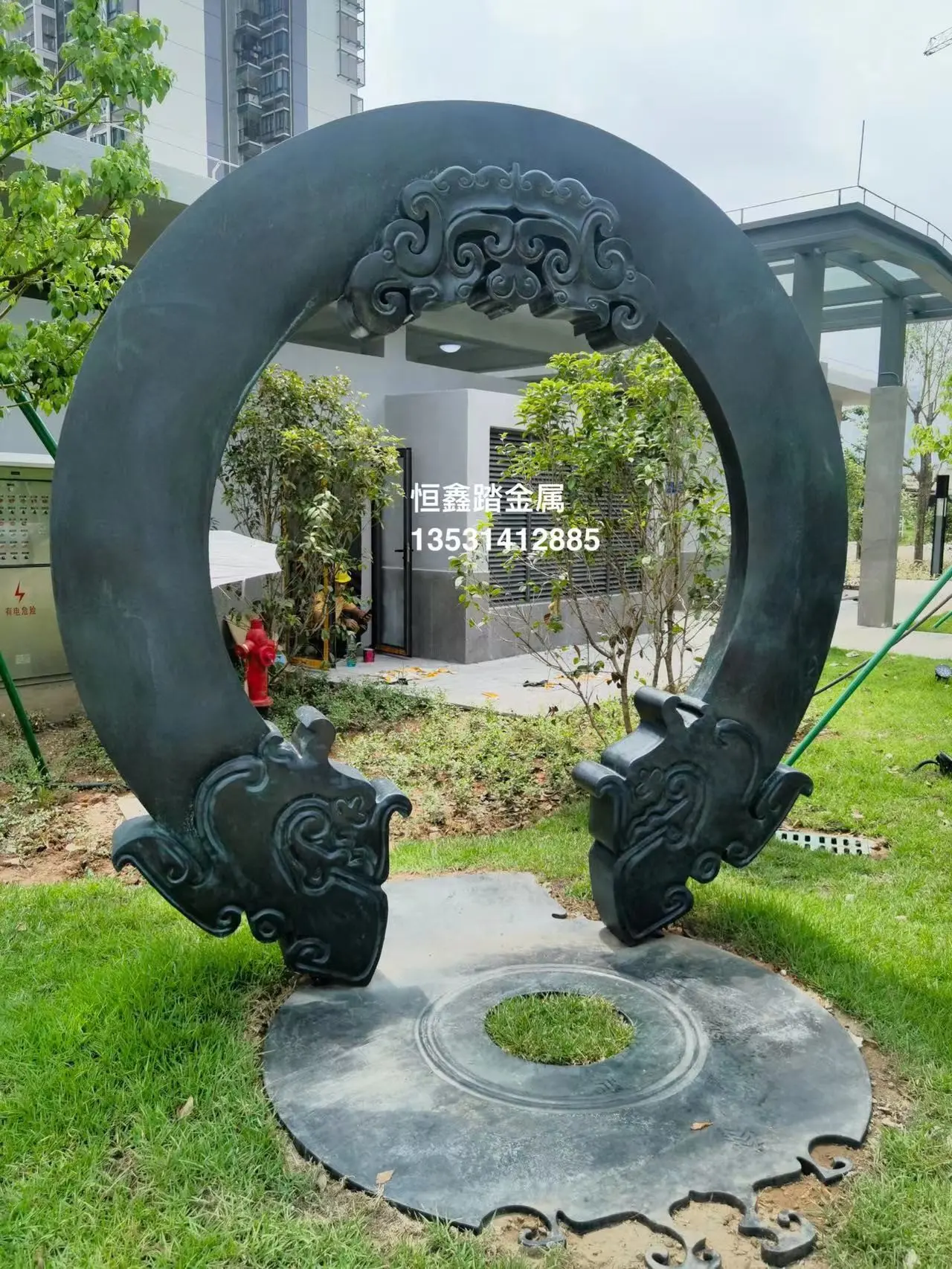 佛山手工锻造紫铜艺术拱门厂家/浮雕/手工锤纹 - 2