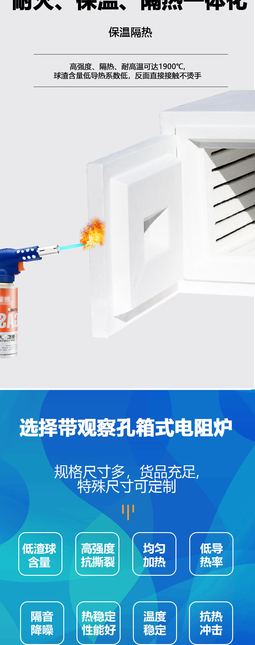 陶瓷纤维带观察孔箱式电阻炉 马弗炉快速升温工业电炉工厂定制 - 4