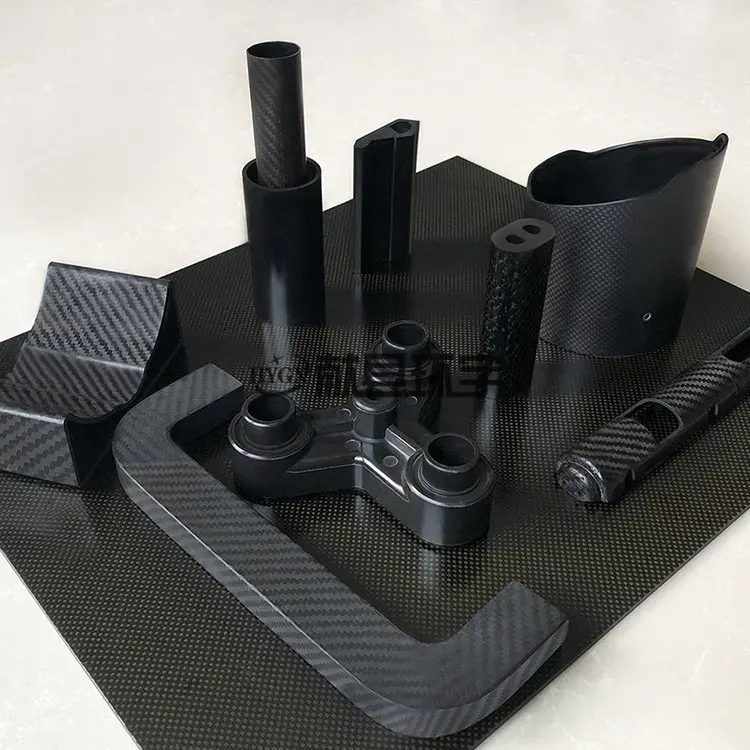 定制碳纤维异形件 圆管制品金属件装配 碳纤维模压包碳锻造碳纤维