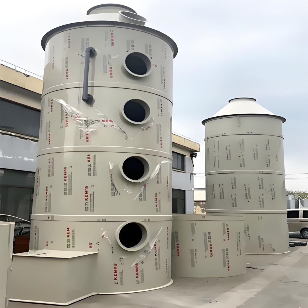 源头定制酸雾喷淋塔 电镀化工车间废气处理设备 大型PP水洗塔 - 3
