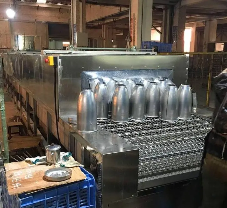 水壶钢煲超声波自动除油增亮清洗线