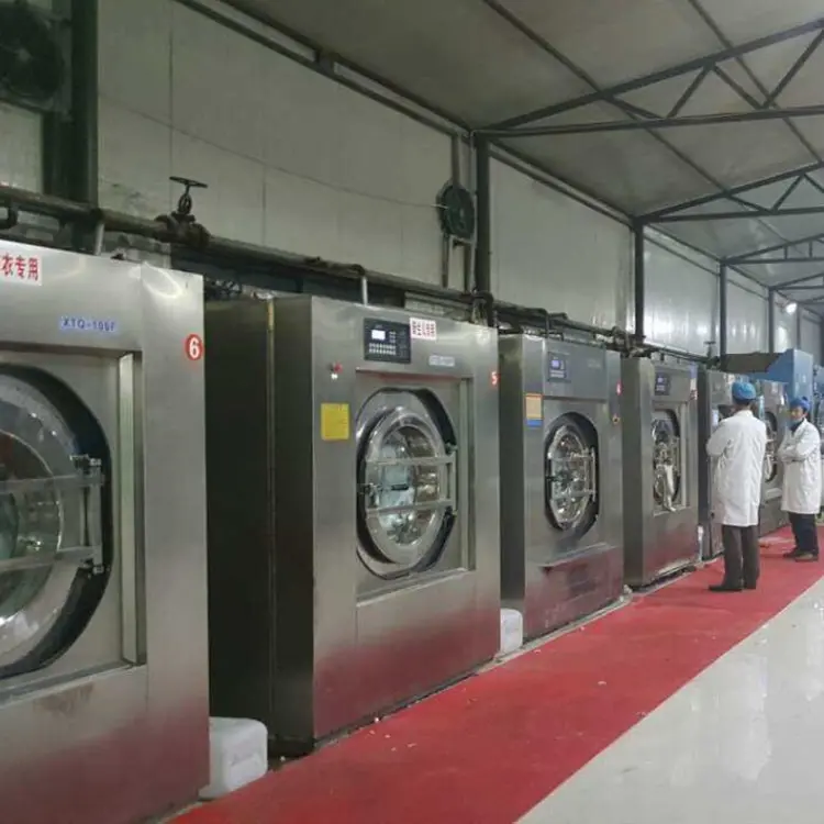宾馆洗衣房大型工业洗涤设备 酒店全自动布草洗衣机价格