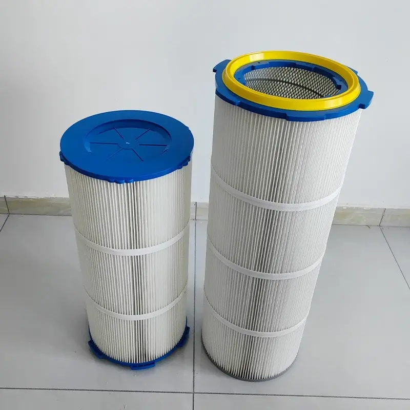 聚酯纤维卡盘粉尘滤芯350*1500工业除尘滤筒