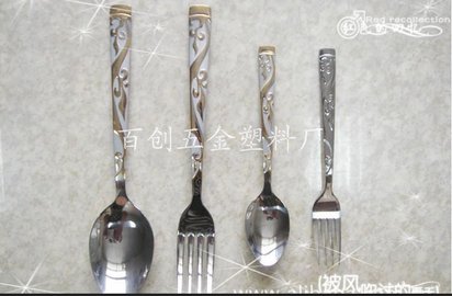 供应佳艺不锈钢餐具,礼品餐具刀叉勺 镀金西餐具 套装