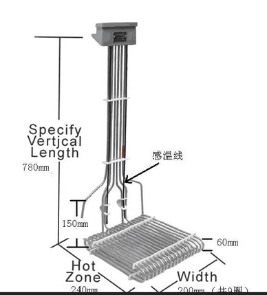 电镀加热管和酸碱铁氟龙加热器