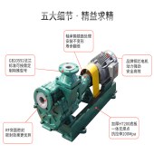 JN/江南 65FZB-45防腐380v泵 离心式耐酸碱泵 衬氟自吸泵 - 2