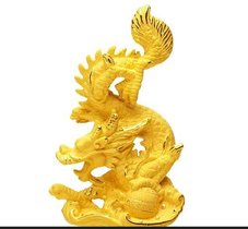 H版电铸24K吉祥如意金龙 生日贺寿礼物十二生肖商务礼品居家饰品