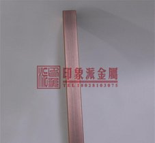 304不锈钢方管镀铜加工价格 红古铜拉丝无指纹厂家图片