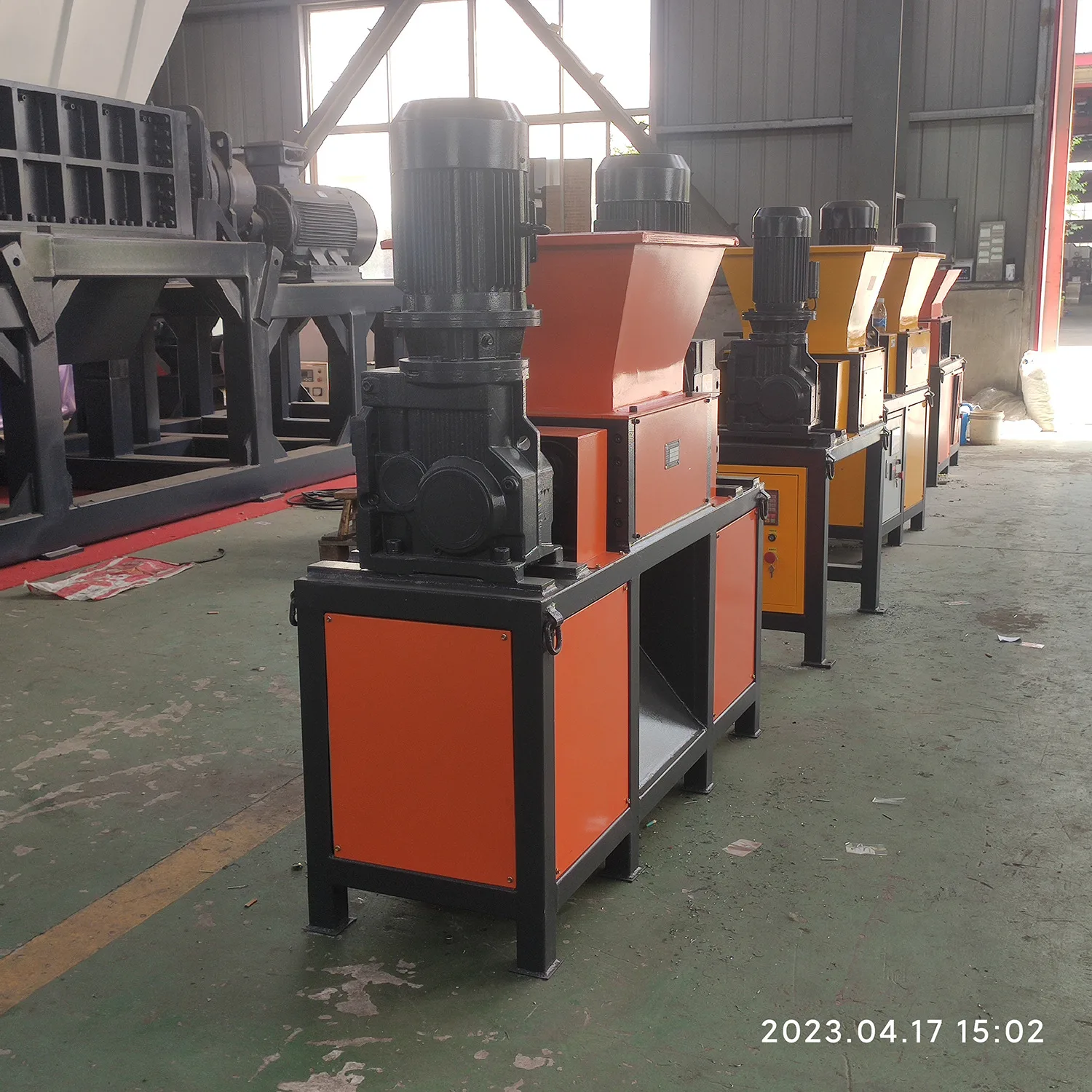 多功能600型双轴撕碎机金属刨花粉碎机废旧金属回收撕碎设备南京万旭定制 - 3