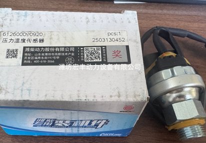 潍柴原厂配件612600090920压力温度传感器