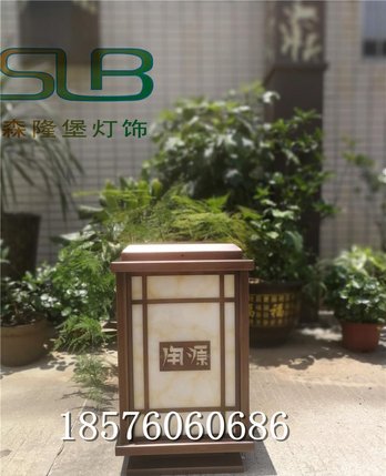 电镀铜柱头灯 高端小区景观灯定制园林仿云石柱头灯厂