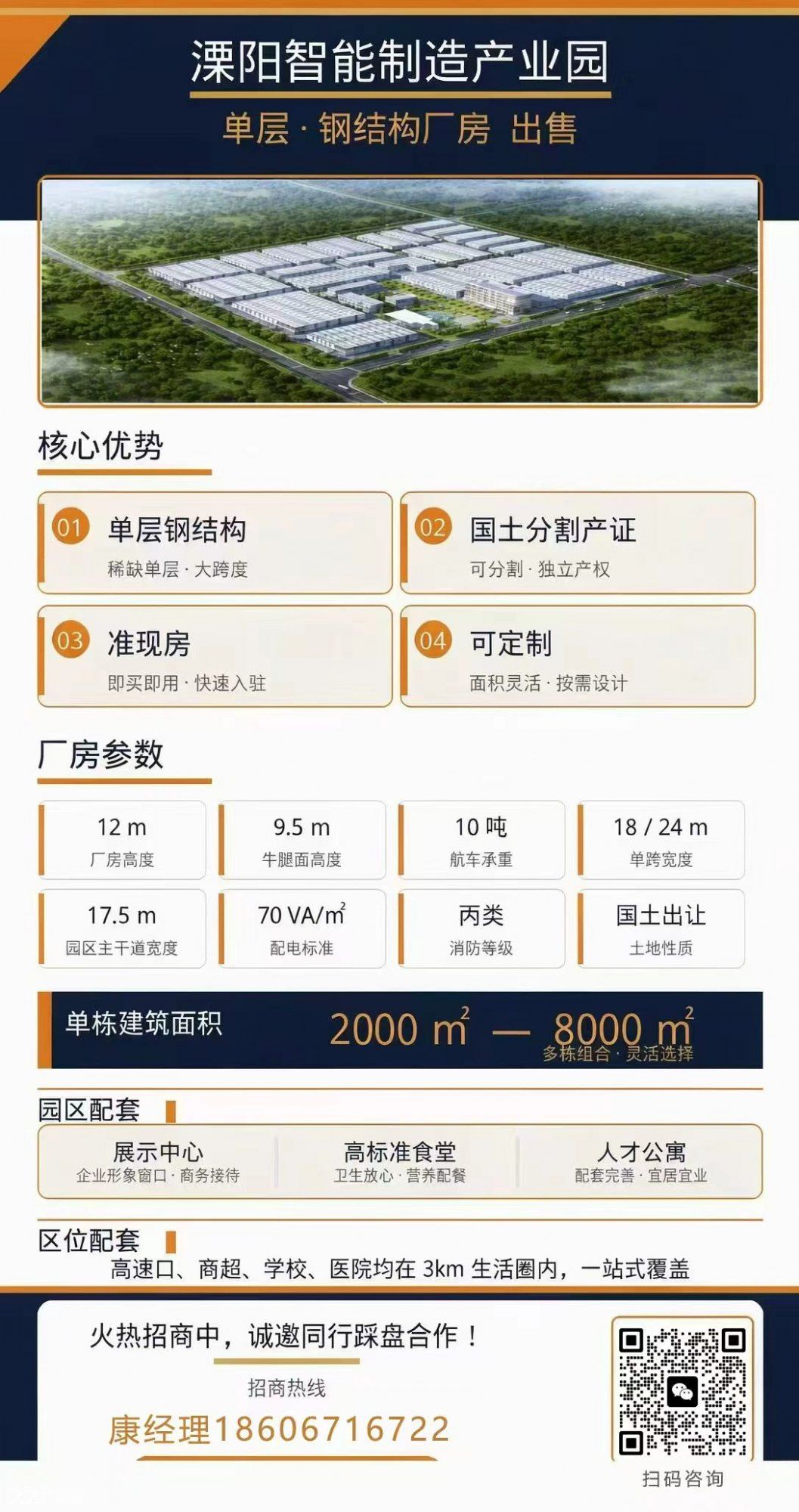 常州溧阳宁德时代旁独栋单层带行车厂房出售