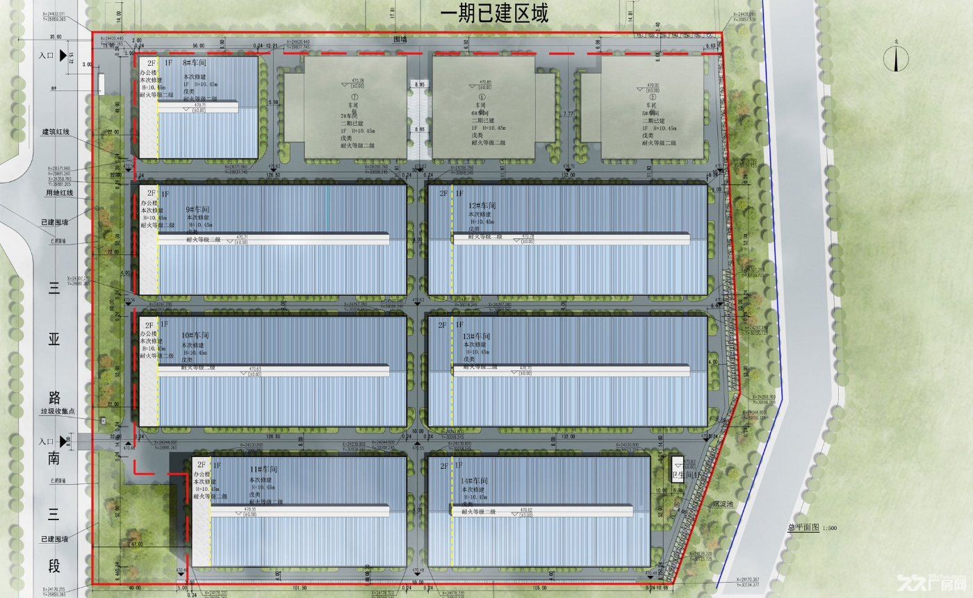 广汉市工业园3280平—7332平米独栋航车厂房出售