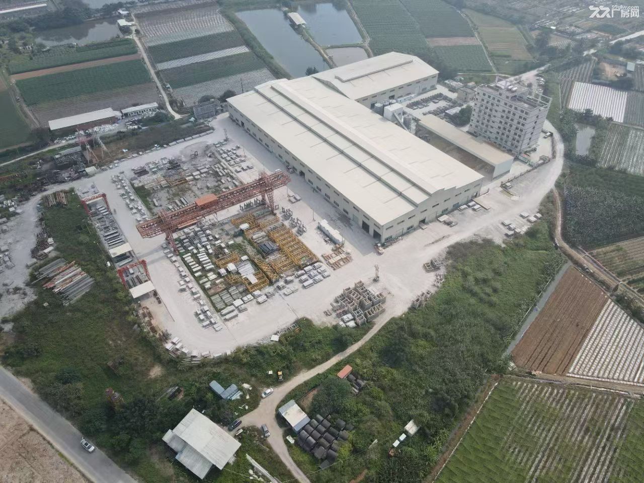 园洲镇原房东钢构厂房出租,厂房17000方,滴水13米,到顶17米,有航车!长度 - 6