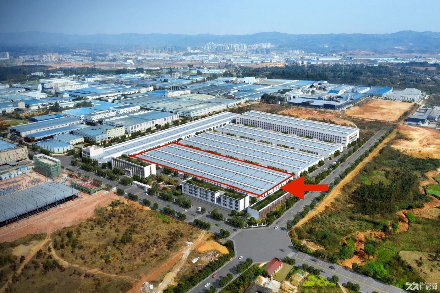 兴盛工业园厂房出租 14500平 重钢可安行吊 房东直租