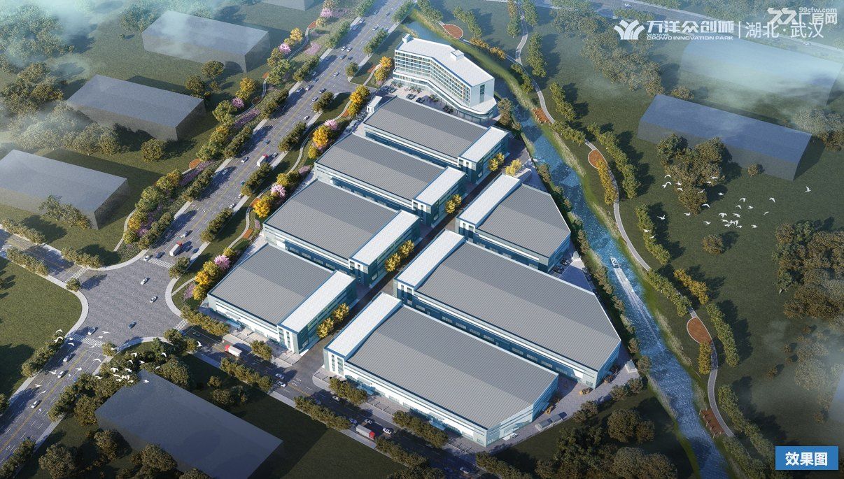 武汉主城区稀缺全新钢结构厂房 可生产可办公有产证有院子 - 2