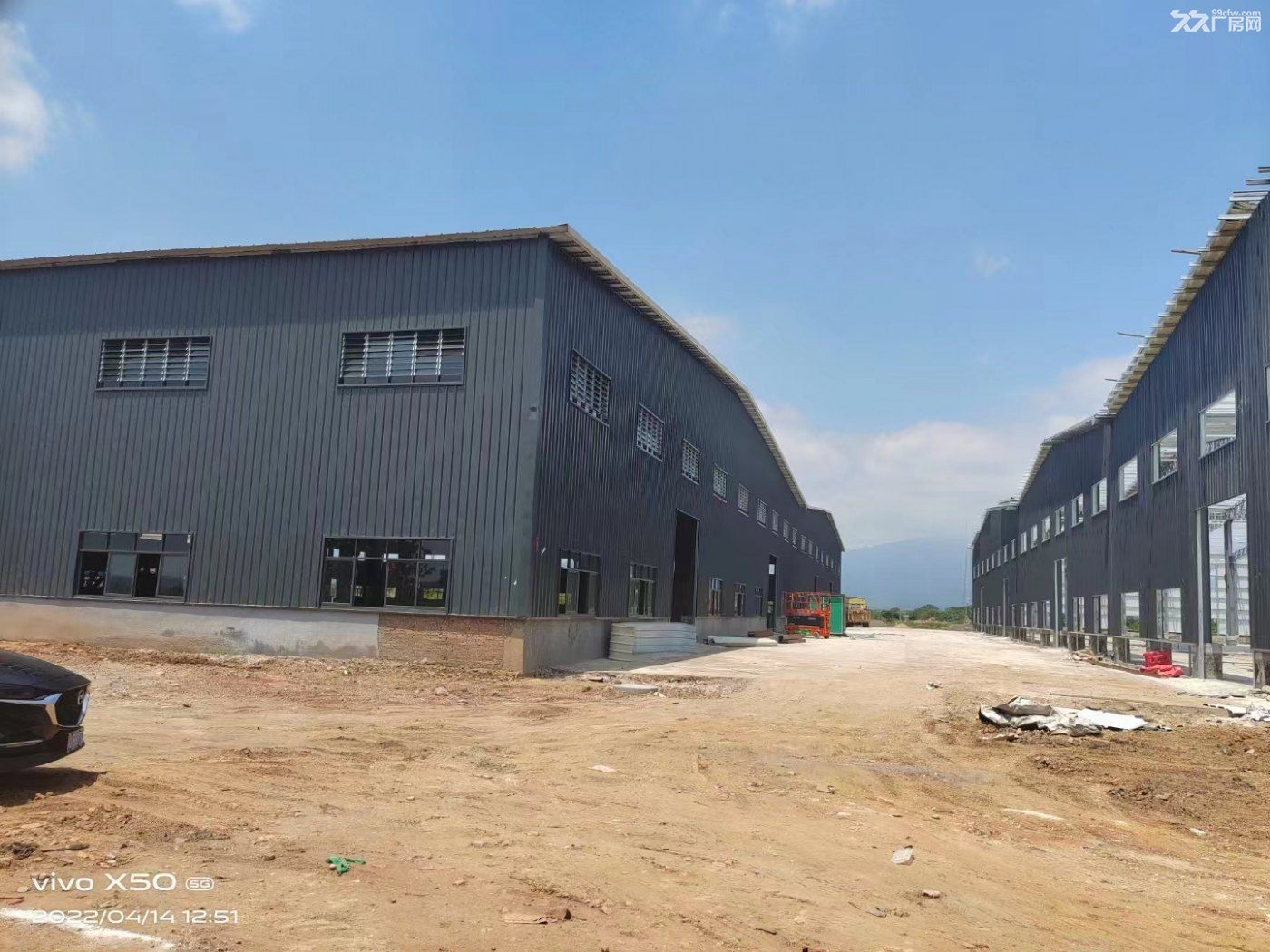 惠州博罗园洲新建重型钢结构厂房出租  2栋滴水12.5米带牛角 - 4