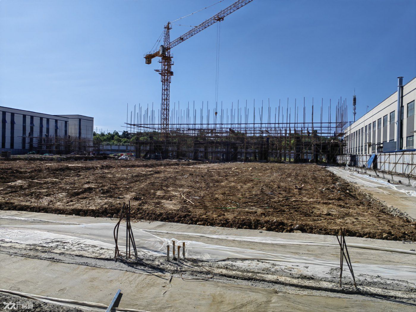 二期单层厂房建设中,独栋双层厂房出售,现房交付。 - 6