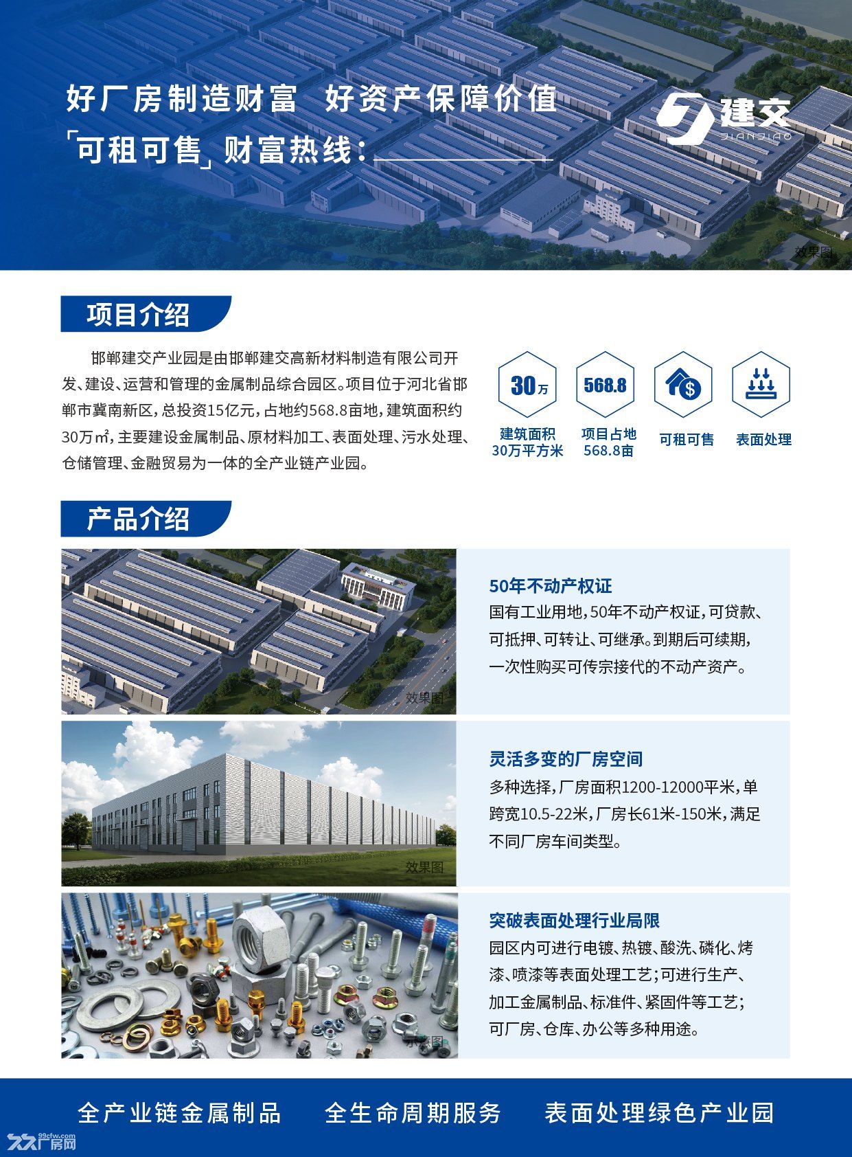 出售邯郸单层工业厂房1250平方米,有证,有环评