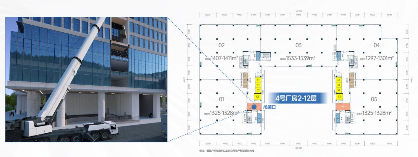 深圳唯一在售地铁口50年红本M1高标厂房面积：1200-1800-6900平方 - 6