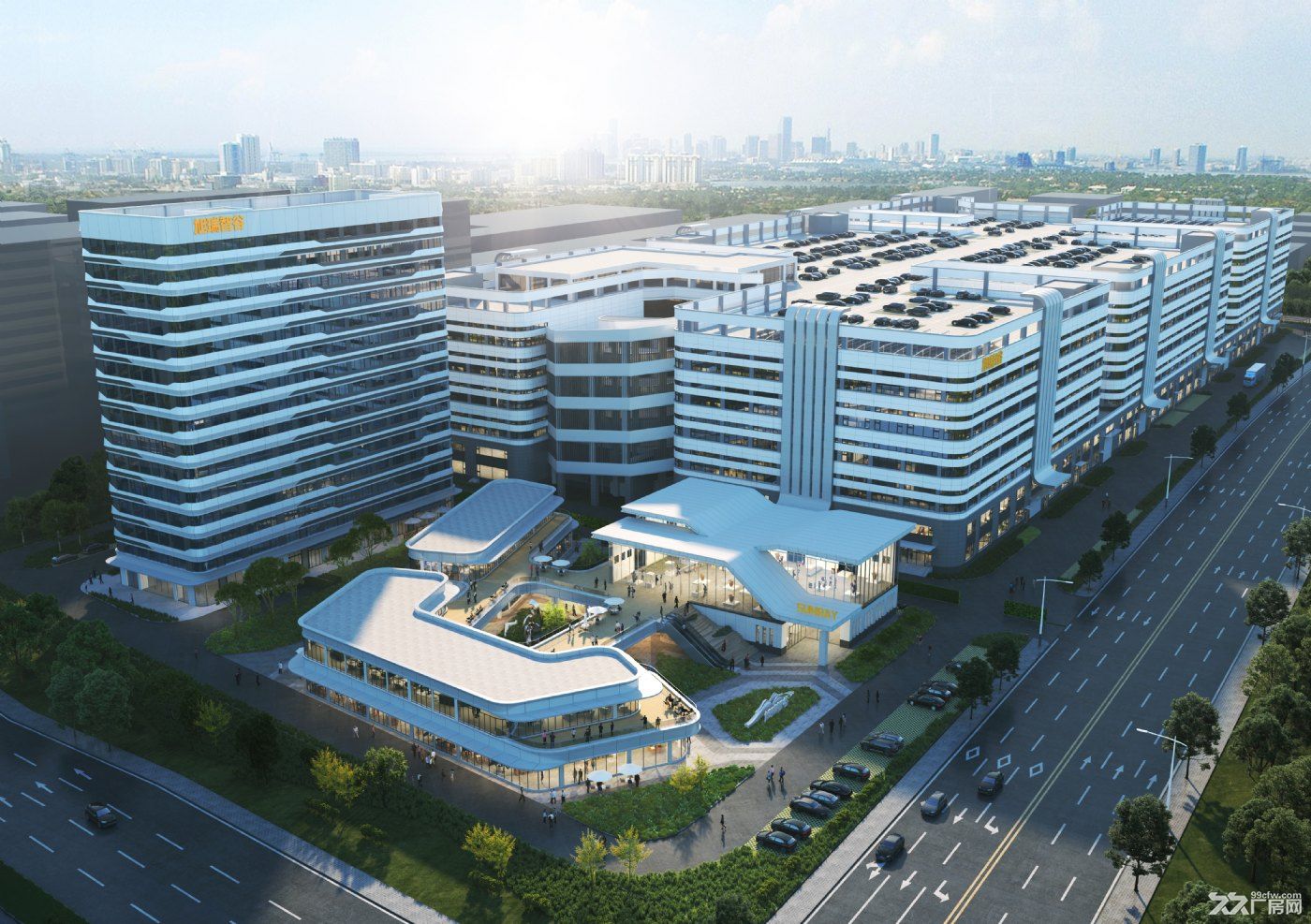 金义智造基地,汽车上楼,层层皆首层