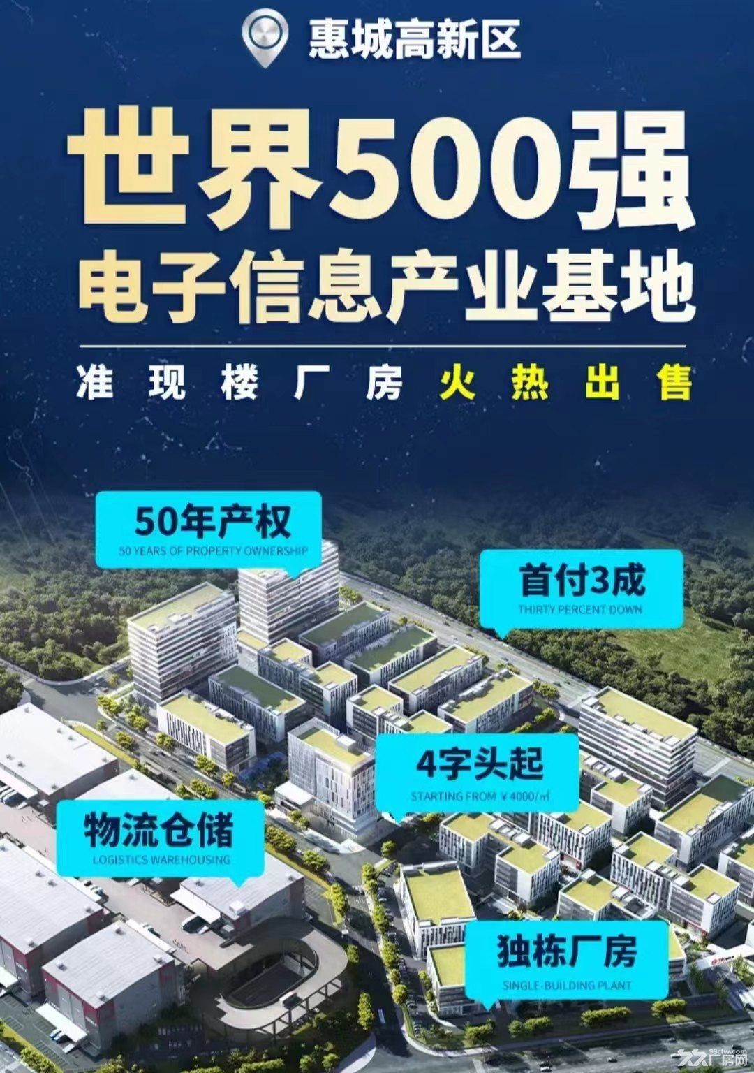 惠城区特惠独栋厂房4200-4500平方出售，价格3字头