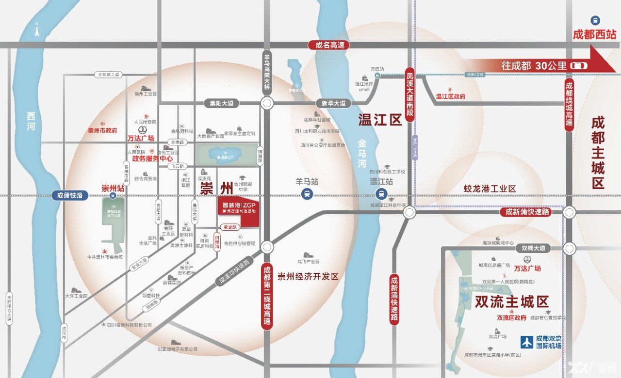 崇州12米层高框架结构厂房,可分割产权 - 5
