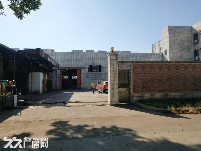 番禺钟村工业园区独院单一层钢混厂房1200平,大路边,拖车可进,可分租