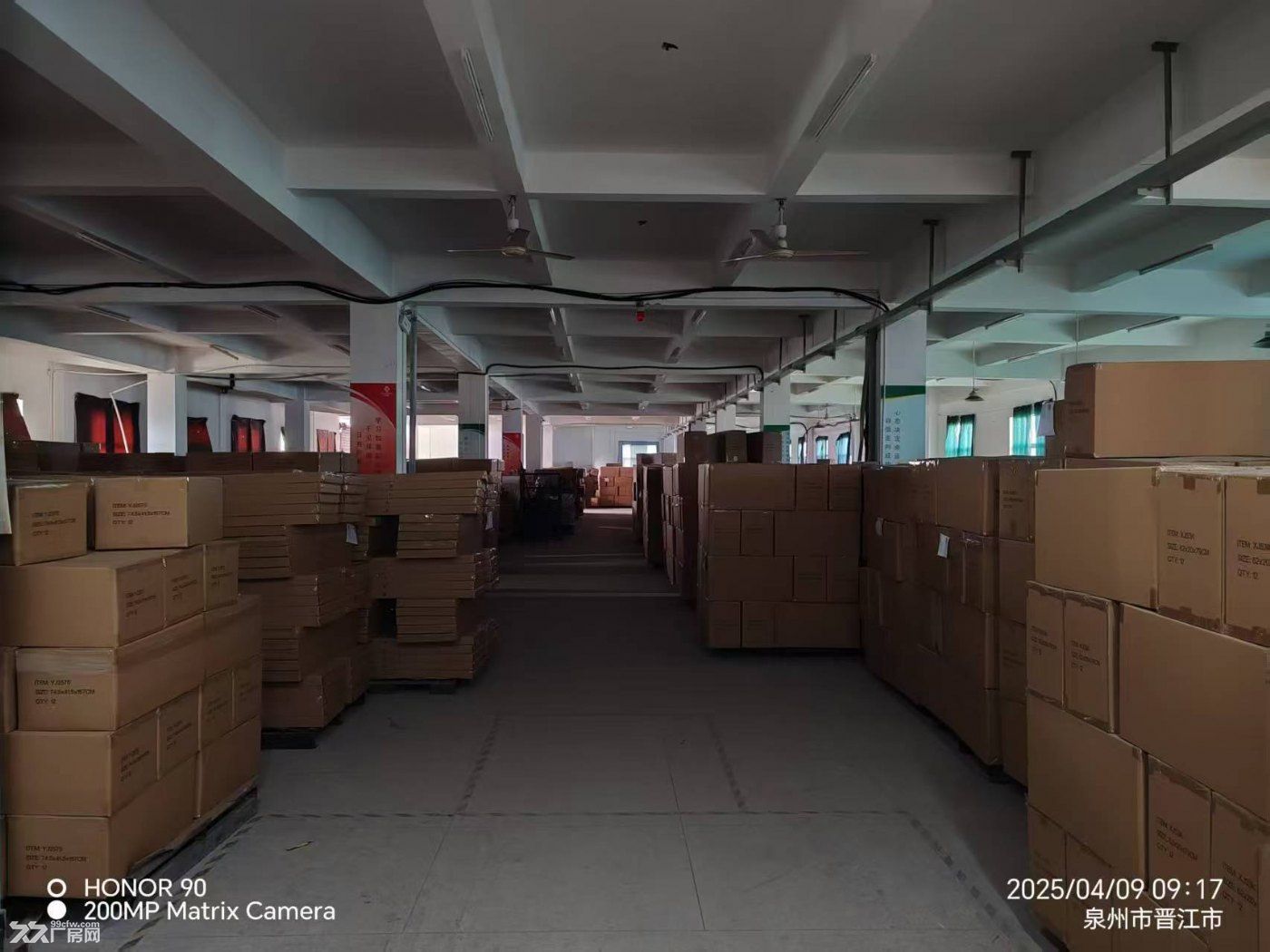 晋江五里工业园区 9000㎡标准厂房出租(带电梯 / 可环评 / 可分租)